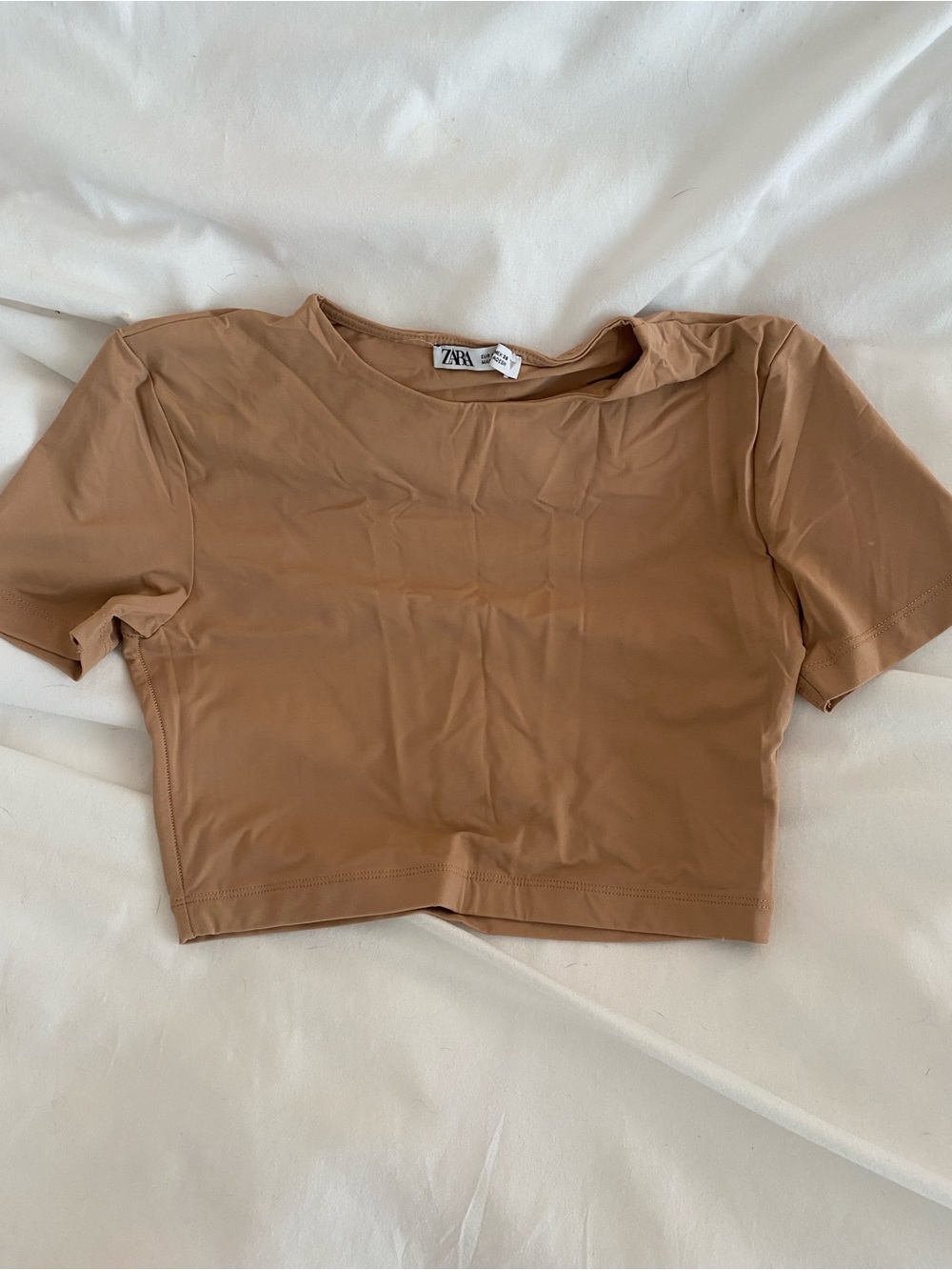 Zara Nude seamless cropped top